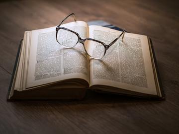 Book and glasses book and glasses